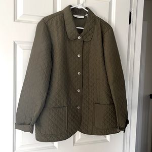 Oversized Quilted Barn Jacket Coat | Large